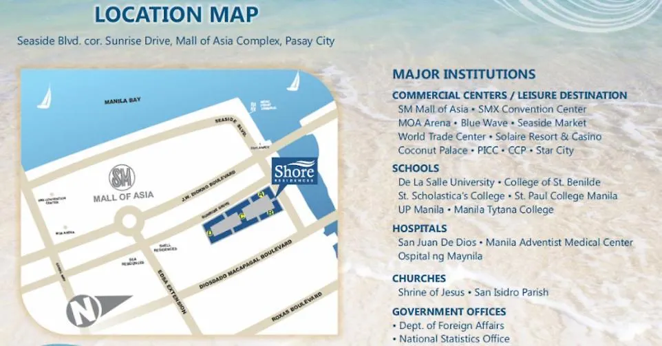 Hotel Smdc Shore Residence Seaside Boulevard Pasay Manila, Walking Distance To Mall Of Asia And 20Mins Drive To Manila Airport, 1 Bedroom Condo-Apartment With Balcony